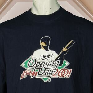 Y2K Vintage LA Dodgers Opening Day April 2 2001 MLB Baseball NWT T Shirt XL